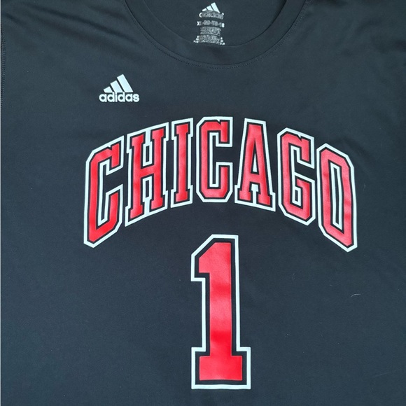 Adidas/ NBA Chicago Bulls Jersey Tee* Derrick Rose * Woman Size XL - Picture 5 of 7